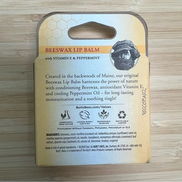 Burt's Bees Beeswax Lip Balm 4 Pack - Picture 4 of 9